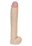 Dildo-natural 12 inch dong w/ balls