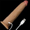 Silikonowy analny penis z przyssawką żylasty 23cm